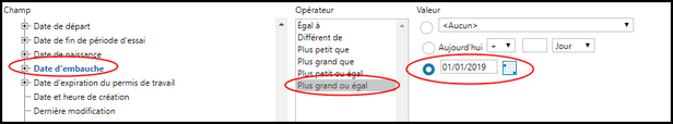 Exemple de condition