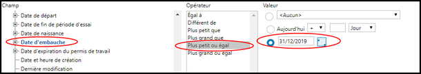 Exemple de condition