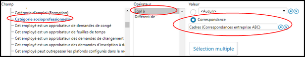 Exemple de condition