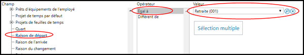 Exemple de condition