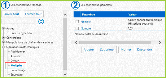 Champ de type numérique - Simulation d'une augmentation salariale de 3&nbsp;%