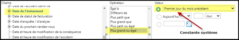 Première condition