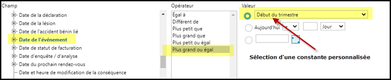 Première condition