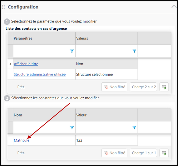 Écran de redéfinition
