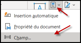 Insérer un champ de fusion