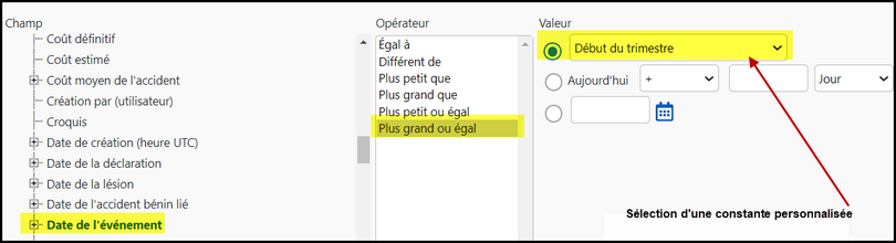 Première condition Première condition