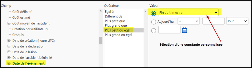 Deuxième condition Deuxième condition